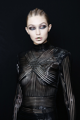 Balmain Fall 2017 RTW: Pinhead just had to change his drawers-twice.